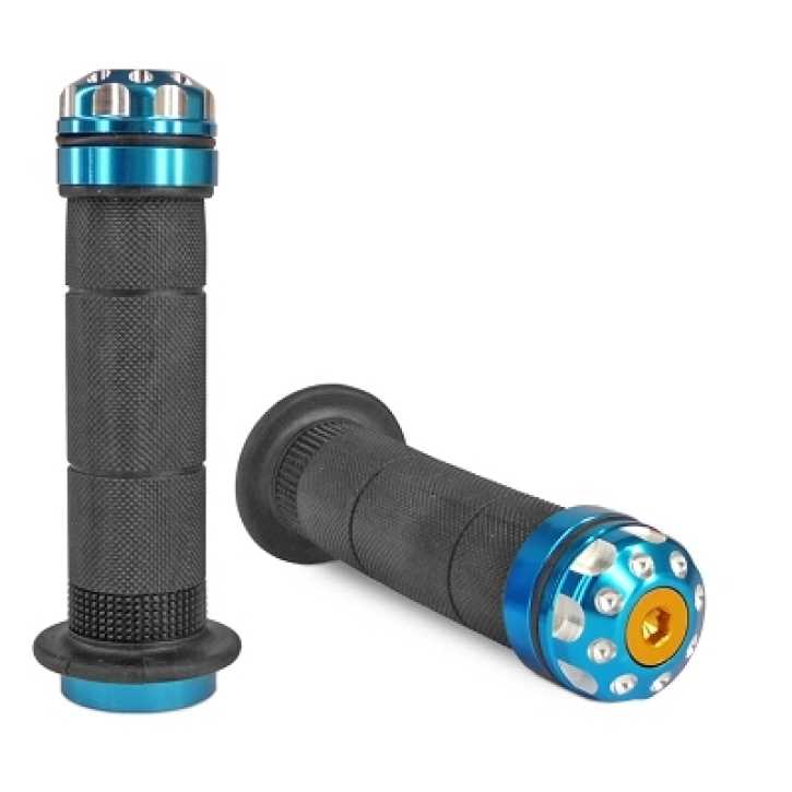 Lenkergriffe Griffe CNC Ultimate mit Vibrationsdämpfer schwarz-blau