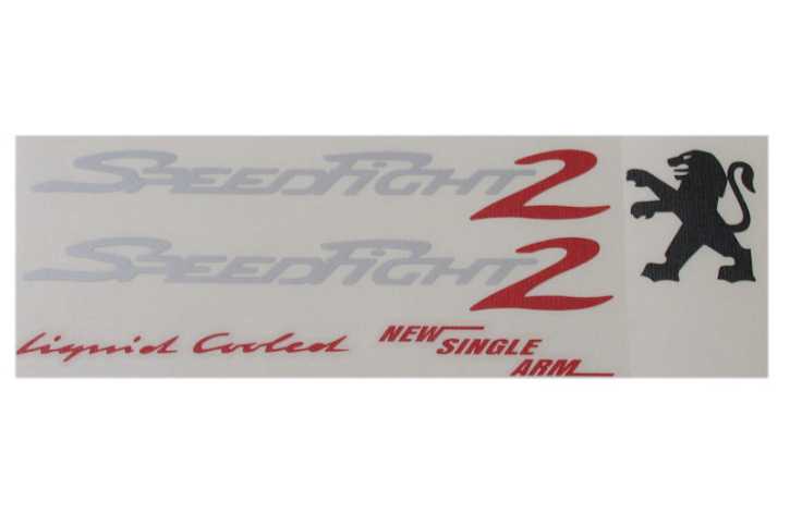 Aufklebersatz Stickerkit Peugeot Speedfight2 grau/rot