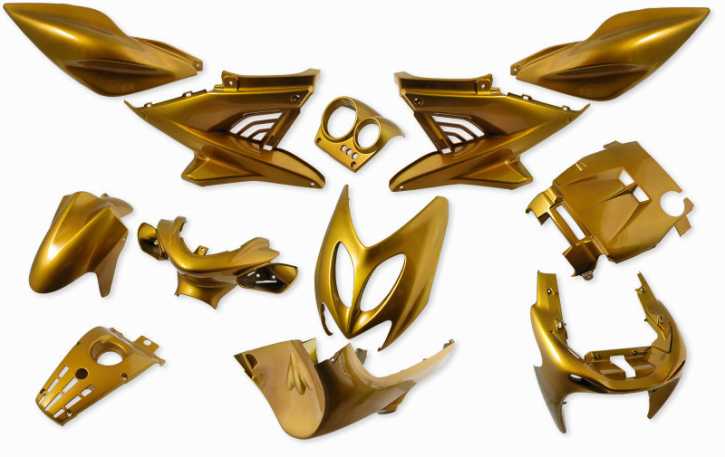 Verkleidungsset Gold Metallic für AEROX MBK NITRO 12 teilig