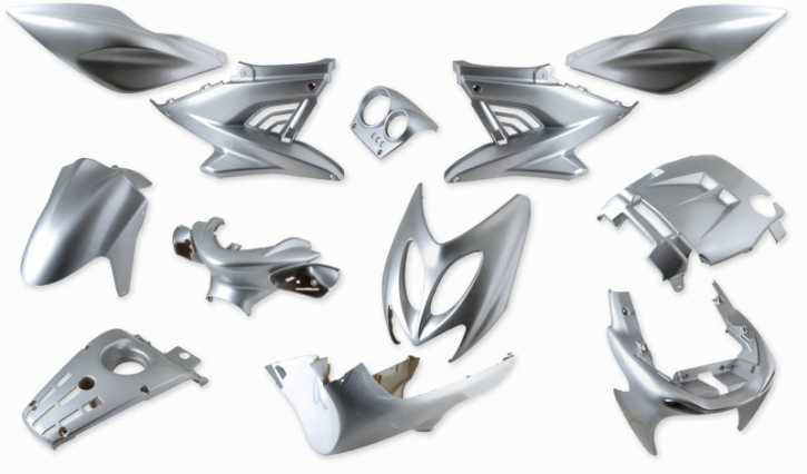 Verkleidungsset in Silber für Yamaha Aerox MBK Nitro