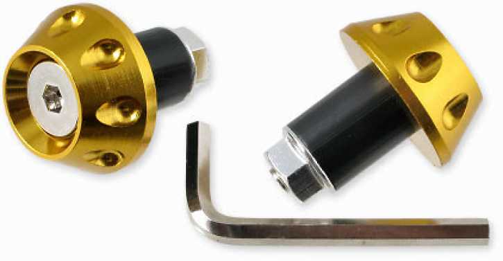 Lenkerende Vibrationsdämpfer Flat 13,5 / 17,5mm - gold Roller Motorrad Quad