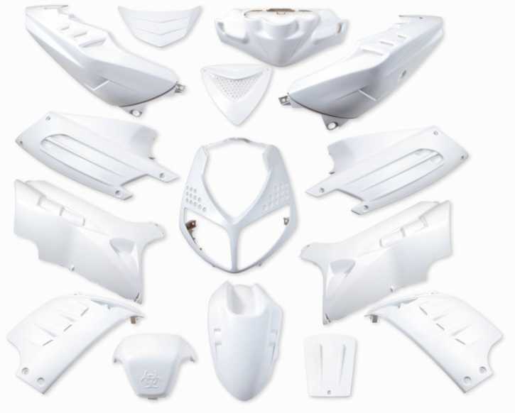 Verkleidungsset Weiß Matt für Peugeot Speedfight 15 teilig
