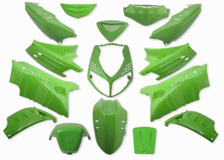 Verkleidungsset Kawa Grün für Peugeot Speedfight 15 teilig