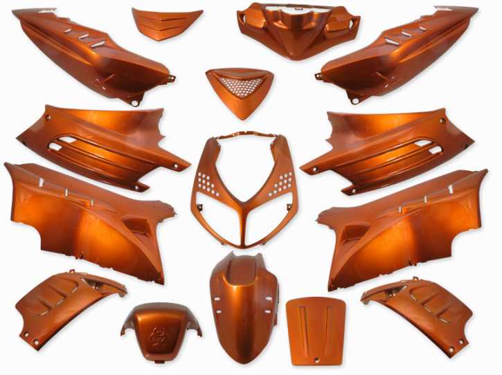 Verkleidungsset Orange Metallic für Peugeot Speedfight 15 teilig