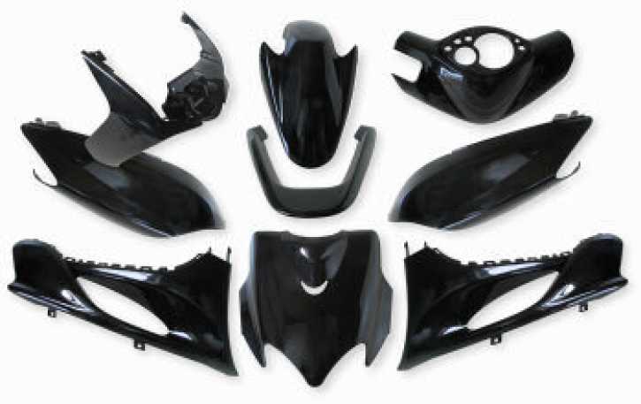 Verkleidungsset Schwarz Metallic für MBK MACH G YAMAHA JOG 9 tei