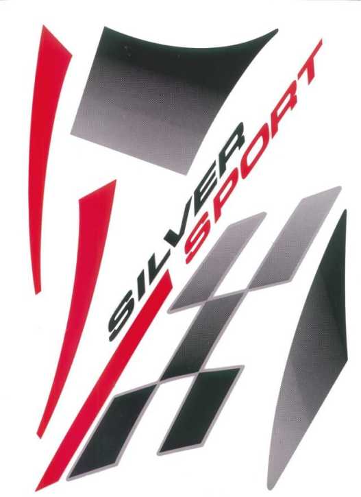 Aufkleber Stickerkit Peugeot Vivacity Silber Sport