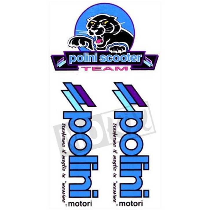 Aufkleber Stickerset Polini Scooter Team
