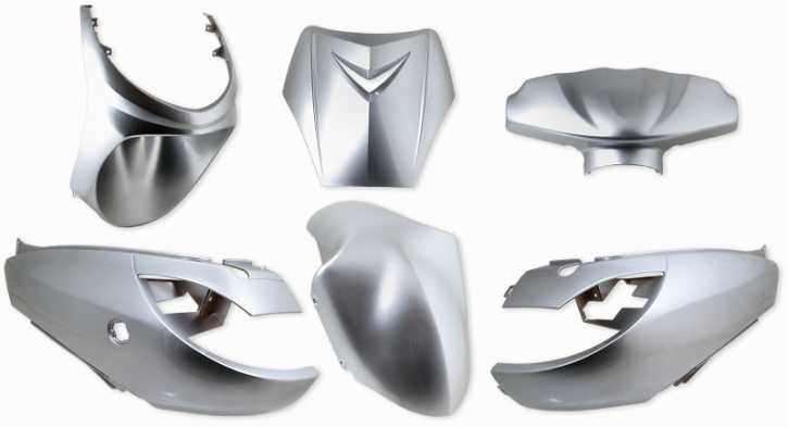 Verkleidungsset Silber Metallic 6 Teilig für Peugeot VivaCity