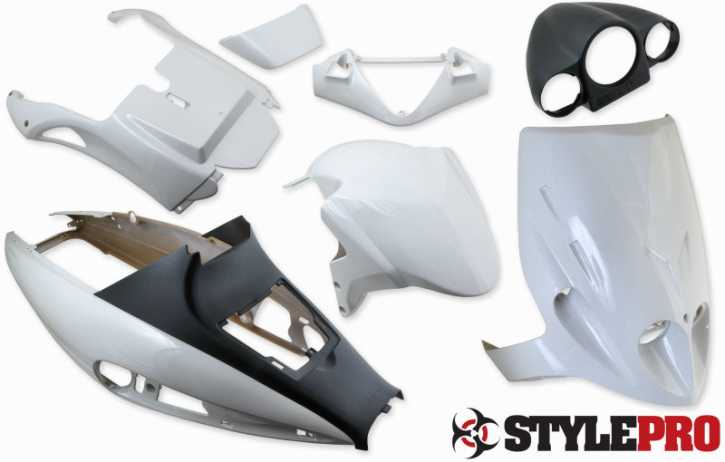 Verkleidungsset Weiß Metallic für StylePro Malaguti Phantom F12