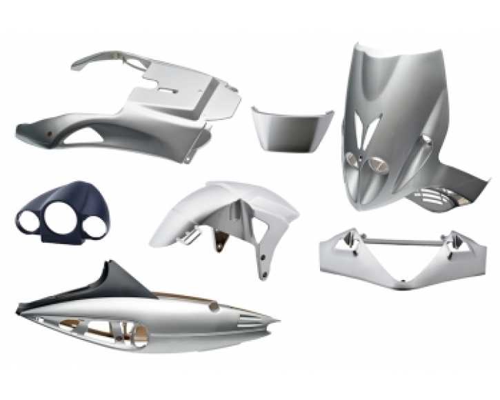Verkleidungsset Silber für StylePro Malaguti Phantom F12 LC AC
