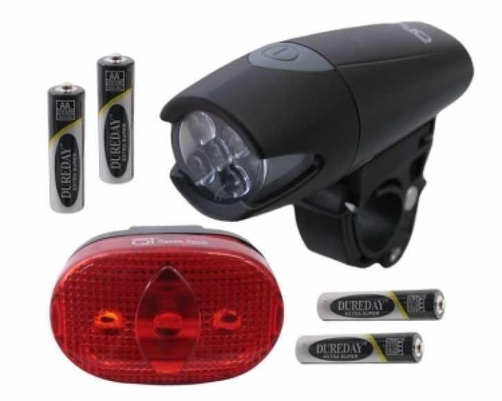 Fahrradbeleuchtung Set Fahrradlampe Fahrradlicht LED Powerbeam