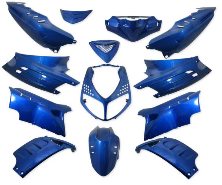 Verkleidungsset Blau Metallic für Peugeot Speedfight 13 teilig