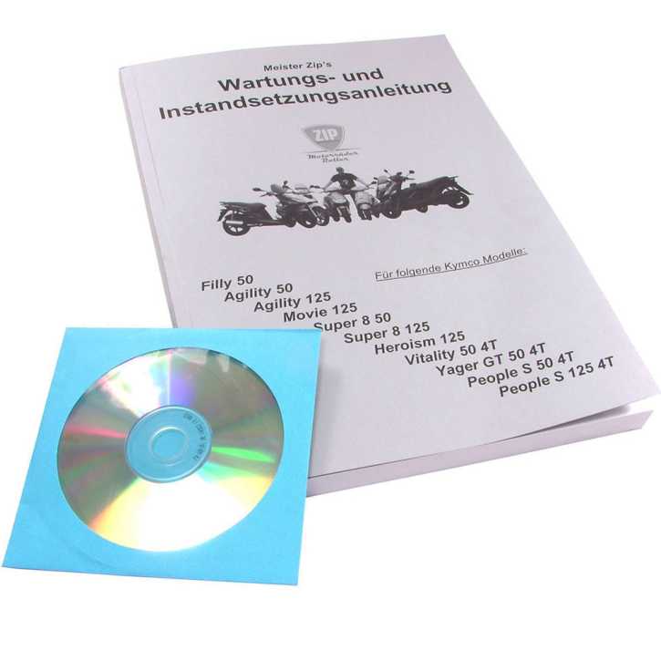 Reparaturhandbuch für 4-Takt Kymco 50ccm bis 125ccm ZZIP