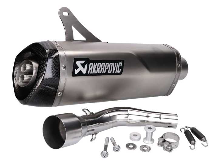 Auspuff Akrapovic Slip-On Line SS Silber Vespa GT 250 GTS GTV 125 250 300 E3 E4