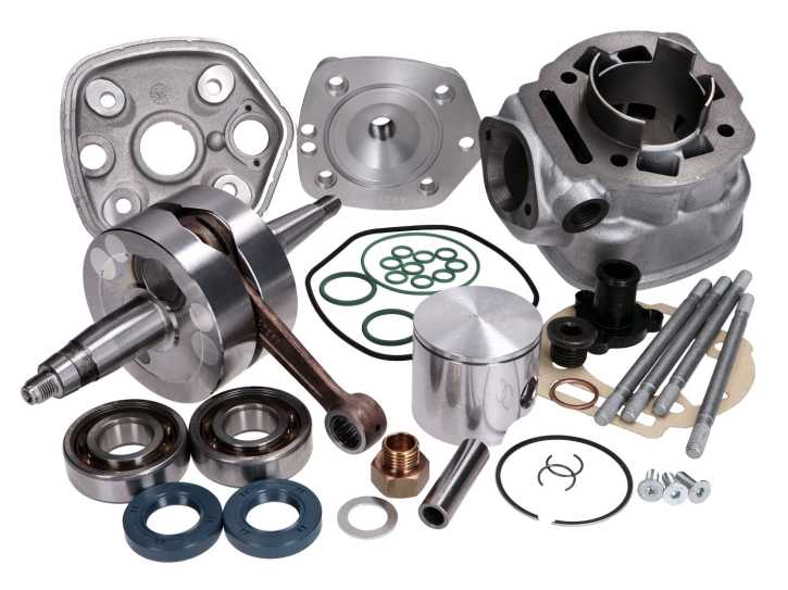 Zylinderkit und Kurbelwelle Top Performances Racing 86ccm 44mm für Piaggio / Derbi Motor D50B0