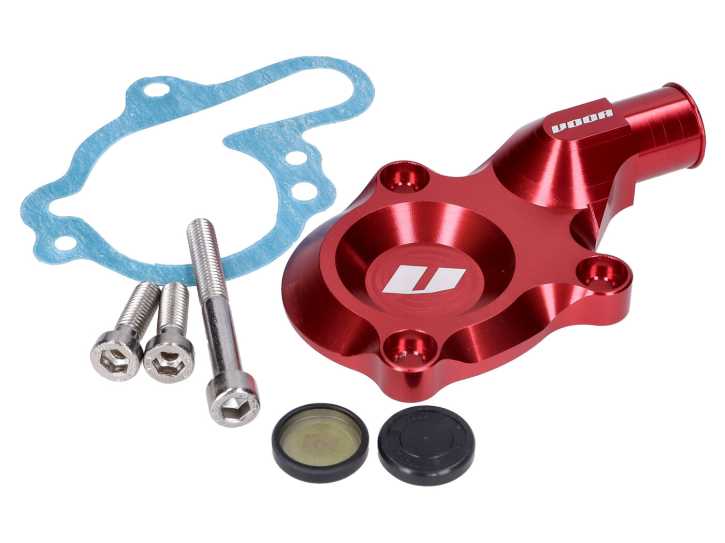 Deckel Wasserpumpe VOCA CNC rot für Minarelli AM6, Generic, KSR-Moto, Keeway, Motobi, Ride, CPI, 1E40MA, 1E40MB