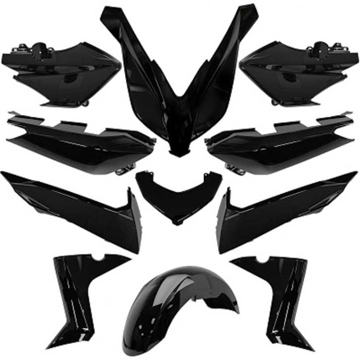 Verkleidungsset Schwarz Matt für YAMAHA XMAX 125 250 400CC Baujahr 2014 - 2017