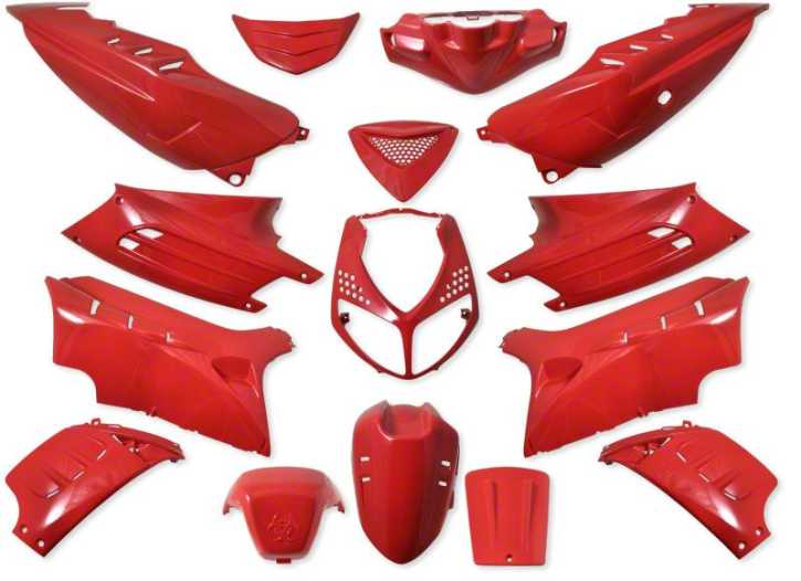 Verkleidungsset Rot für Peugeot Speedfight 15 teilig