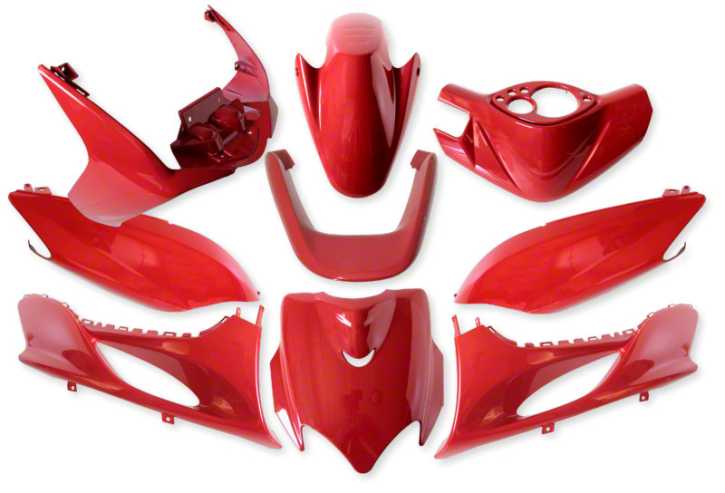 Verkleidungsset Rot Glänzend für MBK MACH G YAMAHA JOG 9 teilig