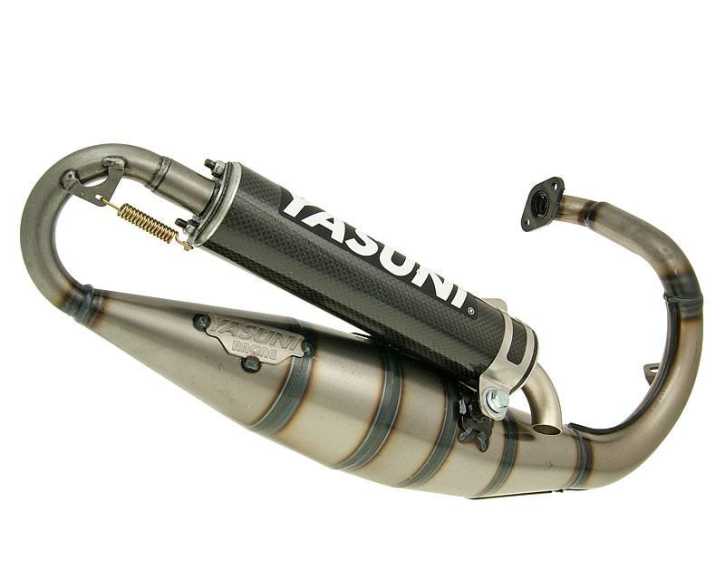Auspuff Yasuni Scooter R Carbon für Hercules, Peugeot, Sachs stehend