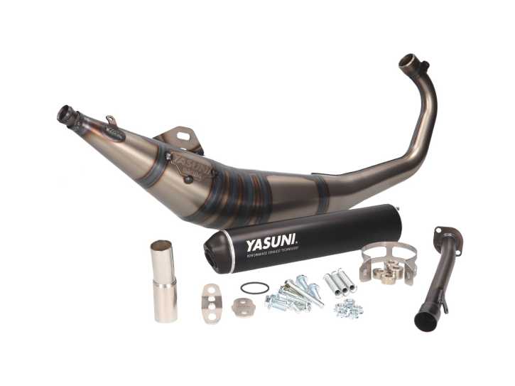 Auspuff Yasuni R1 MAX schwarz für Aprilia RS50, MBK X-Power, Rieju RS, MH RX, Yamaha TZR