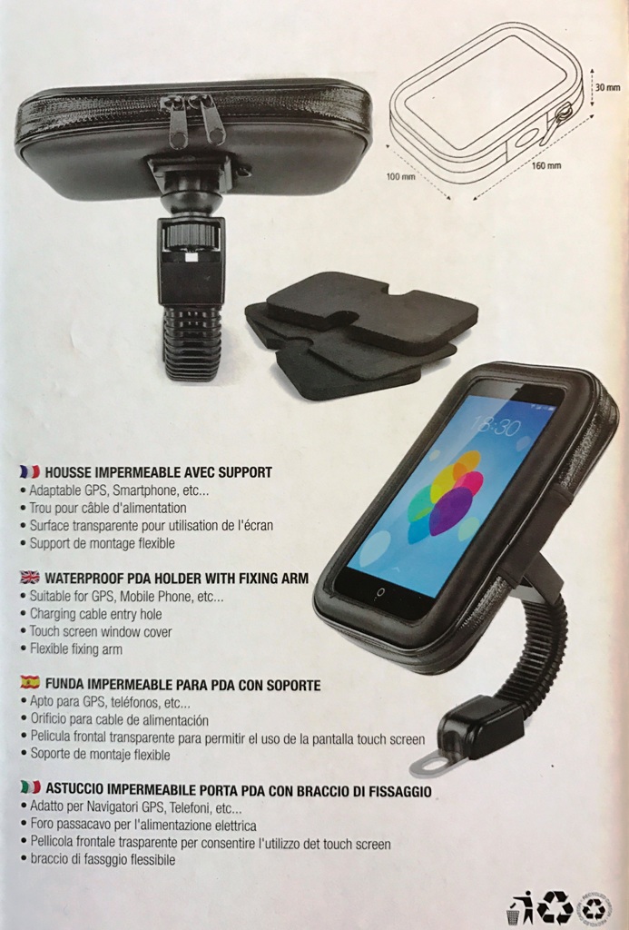 Smartphone GPS Tasche Schutzhülle mit Halter für Fahrrad Motorrad Roller Quad 