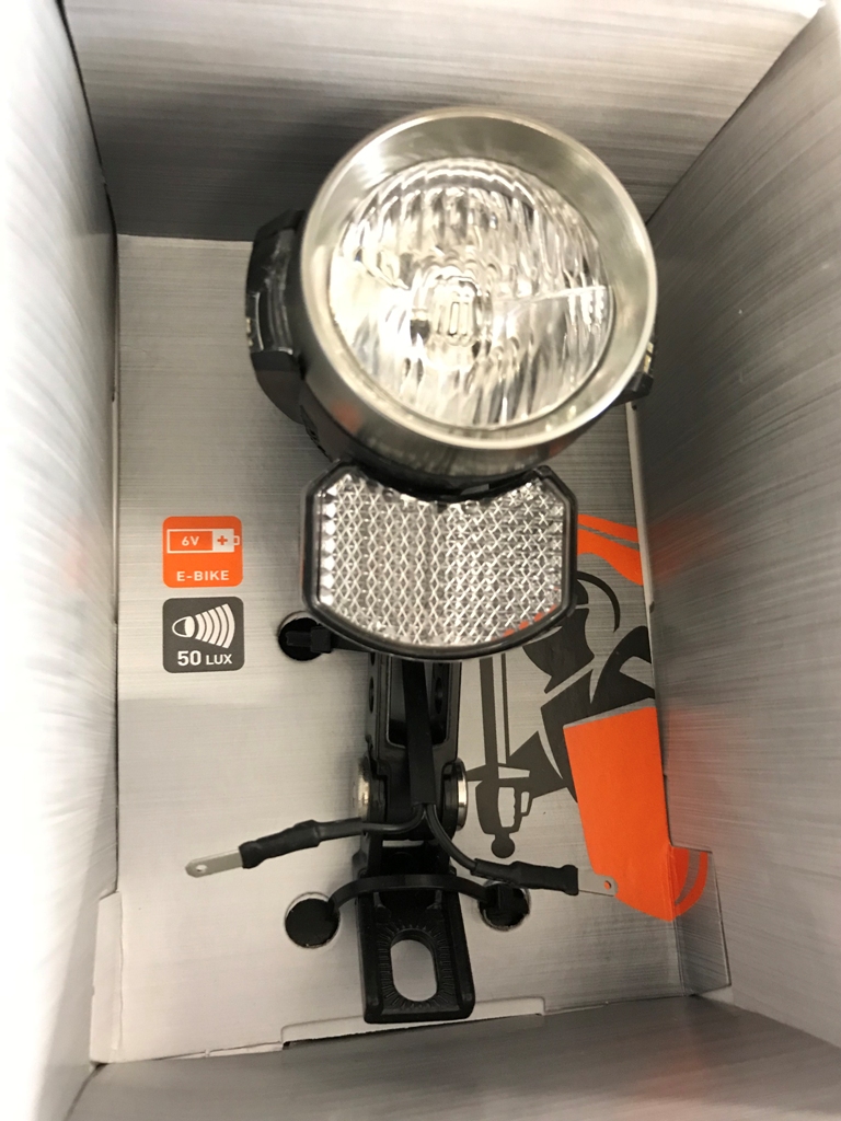 AXA LED E-Bike Frontleuchte Lampe Scheinwerfer Blueline 50 50