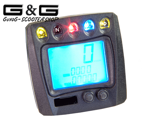 Universal LCD Digital Tachometer KOSO Tacho für Motorrad Roller Quad ATV