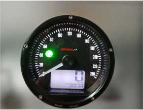 Tachometer Tacho Koso D75 Schwarz 0-240 km/h