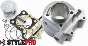 Zylinder 125 AIR 4T 2V Alu Ø52,4 Bolzen Ø15 für Kymco Agility 125 AIR 4T 2V 15mm Kolbenbolzen