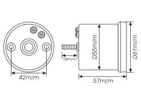 Koso Tacho D55 Tachometer LCD, Geschwindigkeit, Kilometer, Tankanzeige Anschluss (Yamaha)