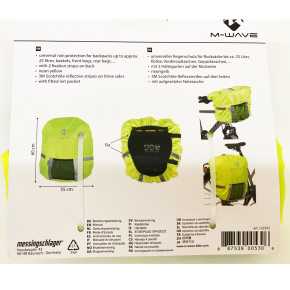 Regenschutz Universal für Rücksäcke Körbe Taschen bis 25 Liter Mit Reflexstreifen